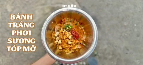 Bánh tráng phơi sương tóp mỡ